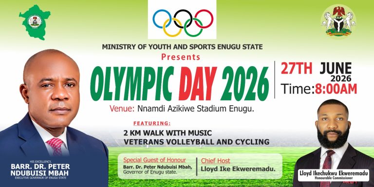 ENUGU SET TO HOST OLYMPIC DAY RUN TOMORROW.