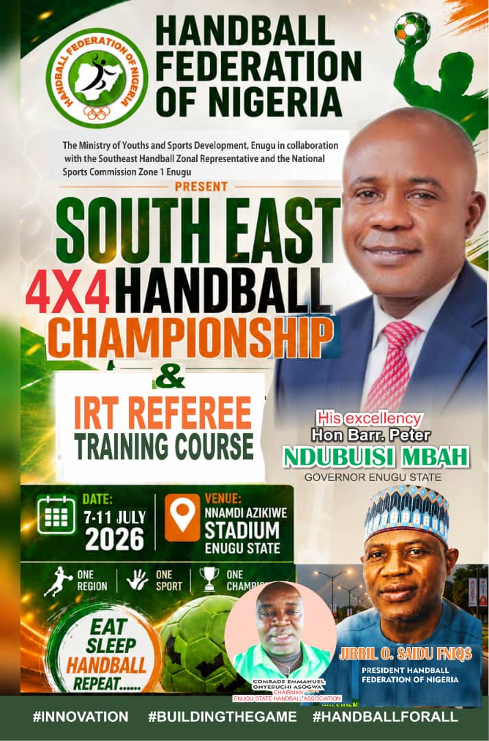 SOUTHEAST 4-ON-4 HANDBALL CHAMPIONSHIP.BEGINS IN NSUKKA